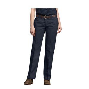 NWT Lands End Women's Mid Rise Heavy Duty Work Pants Navy 4 27/28W $80 5E137